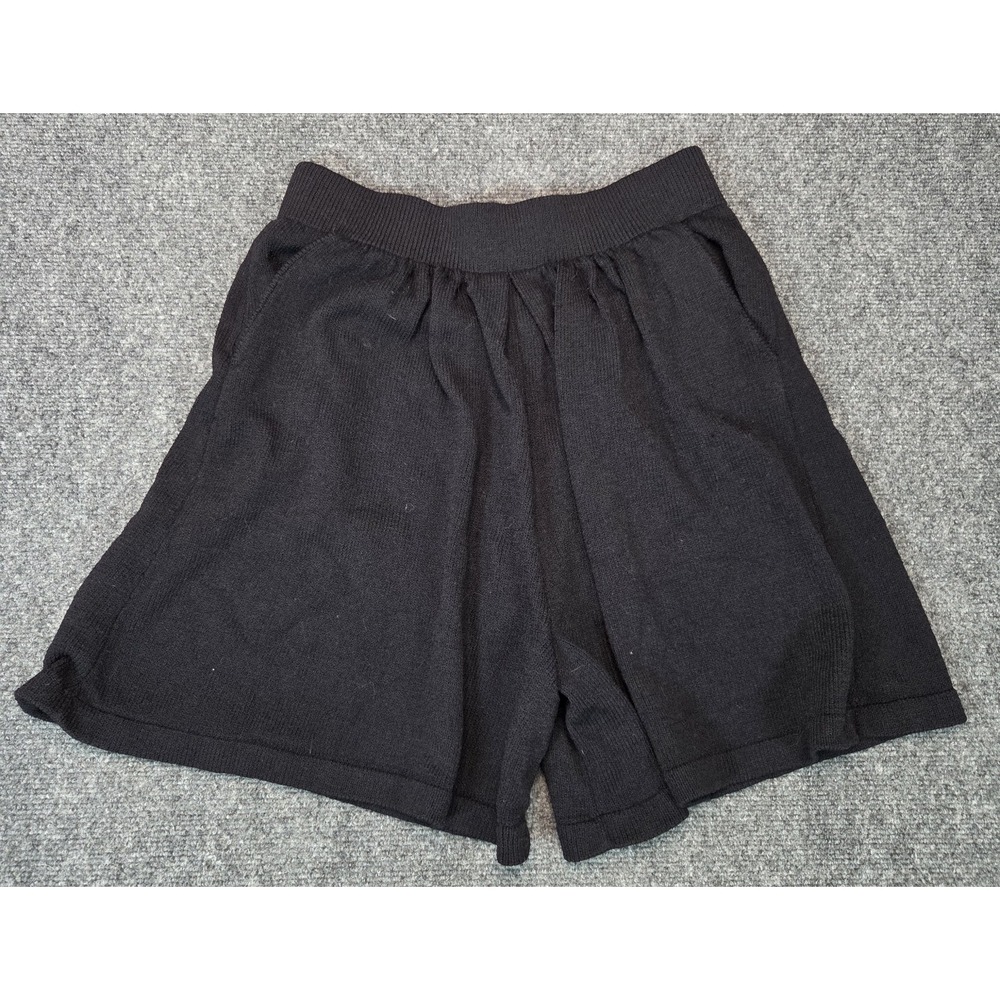 St John Seperates Knit Shorts Womens 12 Black USA